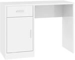 vidaXL Schreibtisch mit Stauraum Hochglanz-Wei&szlig; 100x40x73 cm 342655