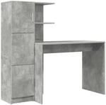 vidaXL Schreibtisch 2-Tlg Beton Grau 3337292