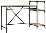vidaXL Schreibtisch mit Regal Sonoma-Eiche 135x50x90 cm Holzwerkstoff 826710