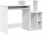 vidaXL Tisch mit Stauraum Wei&szlig; 120,5 x 44 x 88,5 cm Holzwerkstoff 869474
