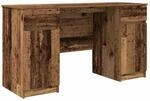 vidaXL Schreibtisch mit Regal Altholz 140 x 49 x 76 cm Holzwerkstoff 3328514