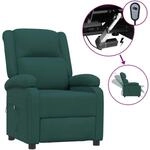 vidaXL Relaxsessel Elektrisch Dunkelgr&uuml;n Stoff 3098358