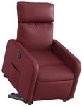 vidaXL Relaxsessel mit Aufstehhilfe Elektrisch Weinrot Kunstleder 3206767
