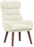vidaXL Relaxsessel Creme 69 x 74 x 93 cm Samt 42001895