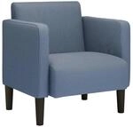 vidaXL Sessel mit Armlehnen Blau 54 cm Cordstoff 4100518