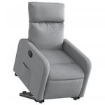 vidaXL Relaxsessel mit Aufstehhilfe Elektrisch Hellgrau Stoff Modell 14