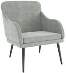 vidaXL Sessel Hellgrau 63x76x80 cm Samt Modell 1