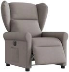 vidaXL Relaxsessel Elektrisch Taupe Stoff 3303361