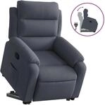 vidaXL Relaxsessel mit Aufstehhilfe Dunkelgrau Samt 3205093