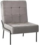 vidaXL Relaxstuhl 65x79x87 cm Hellgrau Samt 325770