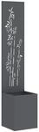 vidaXL Garten Sichtschutz-Leinwand Floral Anthrazit 32 x 140 cm 876380