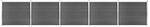 vidaXL Zaunelement Set WPC 872x146 cm Schwarz 3070462