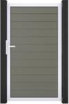 GroJa Solid Steckzauntor 100 x 180 cm Grau Rahmen EV1