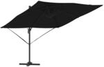 vidaXL Roma Parasol Schwarz 286 x 284 x 265 cm Aluminium und Polyester 42003339