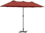 vidaXL Gartenparasol Terrakotta 370 x 197 x 239 cm 42003374