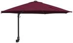 vidaXL Gartenparasol Rot und Schwarz 248 x 248 x 148 cm 42003231