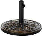 Outsunny Sonnenschirmst&auml;nder HDPE Zement Metall Bronze 48 x H34 cm