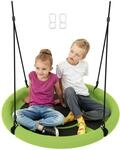 AIYAPLAY Kinderschaukel Stahl PE Schwarz 98L x 98B x 190H cm