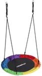 Relaxdays Nestschaukel Stahl Bunt mit Kissen und Griffen &oslash; 100 cm