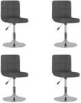 vidaXL Esszimmerst&uuml;hle 4 Stk Drehbar Dunkelgrau Stoff 3087449