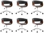 vidaXL Drehbare Esszimmerst&uuml;hle 6 Stk Grau Stoff 3054886