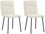 vidaXL Esszimmerst&uuml;hle 2 Stk Creme Samt 4101218