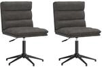 vidaXL Esszimmerst&uuml;hle 2 Stk Schwarz Kunstleder 3315405