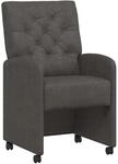 vidaXL Esszimmerst&uuml;hle mit Rollen 2 Stk Schwarz 58 x 67 x 97 cm 42017857