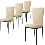 ML-Design Esszimmerst&uuml;hle 4Er Set K&uuml;chenst&uuml;hle mit Samt-Bezug Taupe
