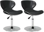 vidaXL Esszimmerst&uuml;hle 2 Stk Schwarz Kunstleder 335120
