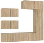 vidaXL 6-Tlg TV-Schrank-Set Sonoma-Eiche Holzwerkstoff 3114552