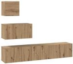 vidaXL TV-Schrank-Set Wandmontiert 4-Tlg Artisan-Eiche 80 x 30 x 30 cm 3393437