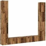 vidaXL TV-Wandschr&auml;nke 6 Stk Altholz-Optik Holzwerkstoff 3328987
