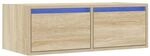 vidaXL TV-Schrank mit LED-Leuchten Sonoma-Eiche 75x35,5x25 cm 860231