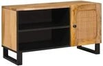 vidaXL TV-Schr&auml;nk mit Speicher Braun 80 x 33 x 46 cm Massivholz Mango 4018059