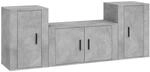 vidaXL 3-tlg. TV-Schrank-Set Betongrau Holzwerkstoff 3