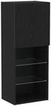 vidaXL Wandmontierter TV-Schrank Wandmontiert Schwarz Eichen-Optik 863089