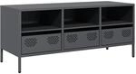 vidaXL TV-Schrank Anthrazit 101,5x39x43,5 cm Kaltgewalzter Stahl 851324