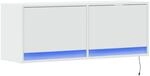 vidaXL TV-Wandschrank mit LED-Beleuchtung Wei&szlig; 100x31x35 cm 852362