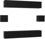 vidaXL TV-Schrankset 8-Tlg Schwarz Eichen-Optik Holzwerkstoff 3393154