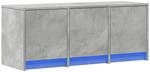 vidaXL TV-Schrank LED Betongrau 97x34x40 Holzwerkstoff 852239