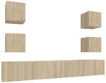 vidaXL 6-Tlg TV-Schrank-Set Sonoma-Eiche Holzwerkstoff 3114264