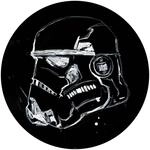 Disney Selbstklebende Runde Tapete Star Wars Stormtrooper Schwarz-Wei&szlig; &Oslash; 128 cm