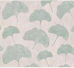 Bricoflor Ginkgo Tapete in Textiloptik Chinesische Vliestapete mit Bl&auml;ttern in Creme
