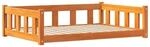 vidaXL Hundebett Wachsbraun 100 x 70 x 28 cm Massives Kiefernholz 869886