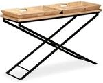 vidaXL Konsolentisch Mangoholz Massiv 130 x 40 x 80 cm 244897