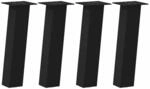 vidaXL Couchtischbeine 4 Stk Schwarz 42 cm Stahl 4012500