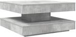 vidaXL Couchtisch 360-Grad Drehbar Betongrau 70x70x34,5 cm 858482