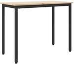 vidaXL Tisch Natur 100 x 50 x 77 cm Ingenieure Holz und Stahl 873794