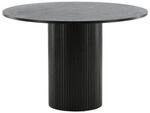ebuy24 Bianca Esstisch &Oslash;110cm Schwarzes Eichenfurnier